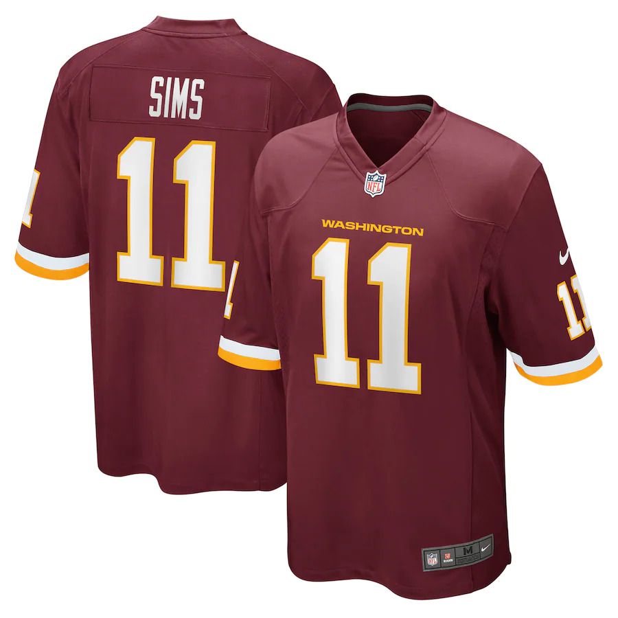 Men Washington Redskins 11 Cam Sims Nike Burgundy Game NFL Jersey